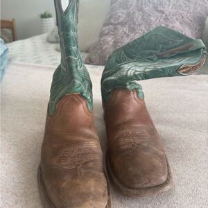 Shyanne Green and Brown Heeled Boots